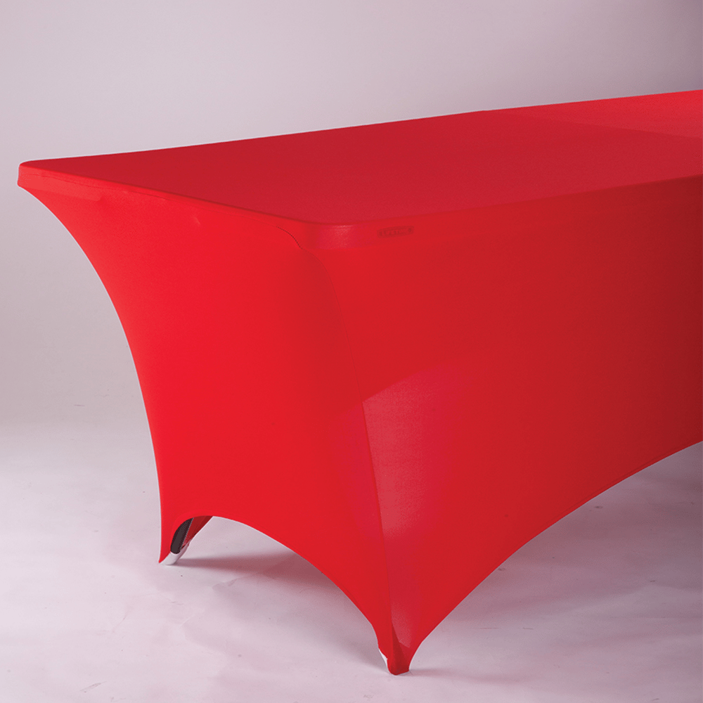 RED spandex fitted tablecloths